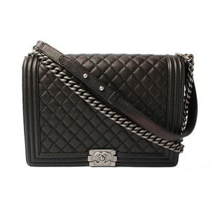 CHANEL Chain Shoulder Bag Boy Chanel Black
